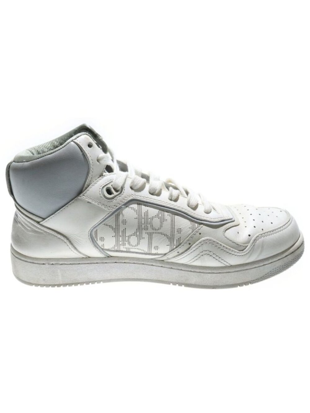 Dior Oblique High Cut Sneakers Shoes White Dc0421 - Picture 6 of 6
